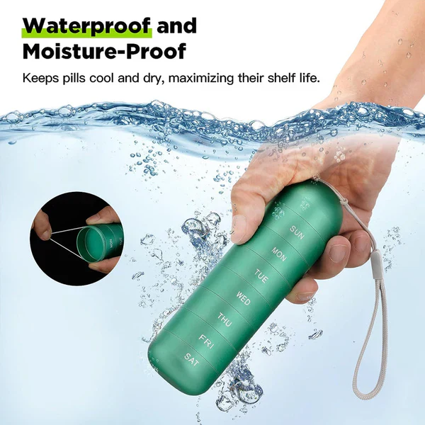 Aluminum Pill Organizer – 7 Days Travel Pill Case with Compartments - Image 9