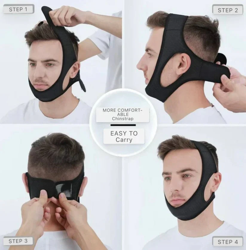 Anti-Snoring Chin Strap with Adjustable Fit for Quiet and Restful Sleep - Image 3