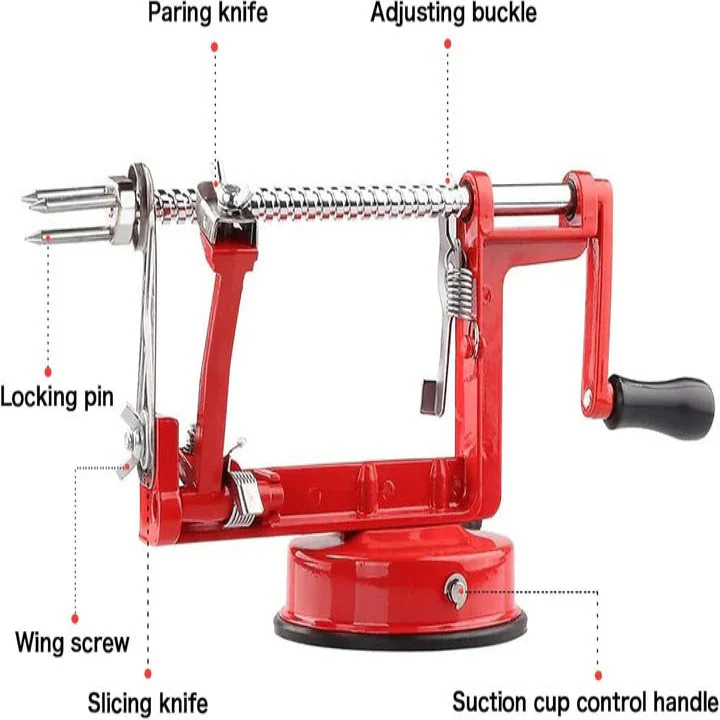 Stainless Steel Apple Peeler and Spiral Slicer for Kitchen Prep - Image 2
