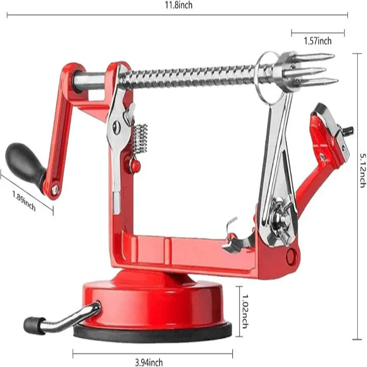 Stainless Steel Apple Peeler and Spiral Slicer for Kitchen Prep - Image 3
