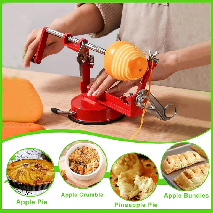Stainless Steel Apple Peeler and Spiral Slicer for Kitchen Prep - Image 6