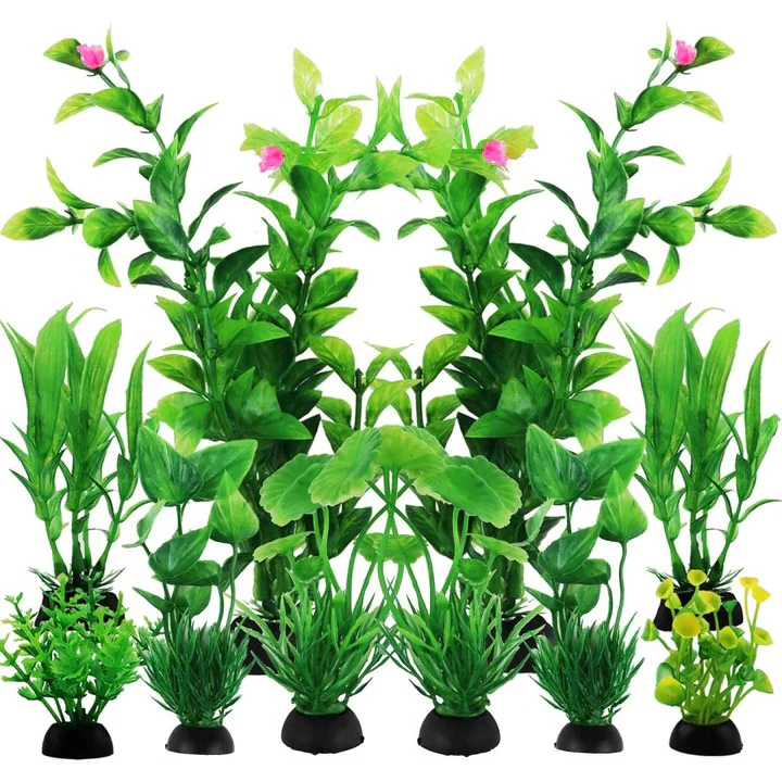 Decorative Artificial Plants for Fish Tanks, 10 Pieces - Image 2