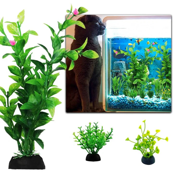 Decorative Artificial Plants for Fish Tanks, 10 Pieces - Image 4