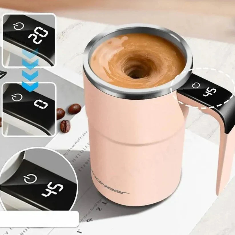 Rechargeable Self-Stirring Mug, Automatic Mixing Cup with LED Display - Image 2