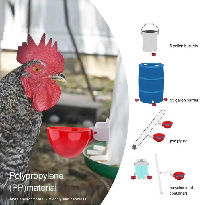 Automatic Chicken Waterer Set, Set of 10 - Image 2