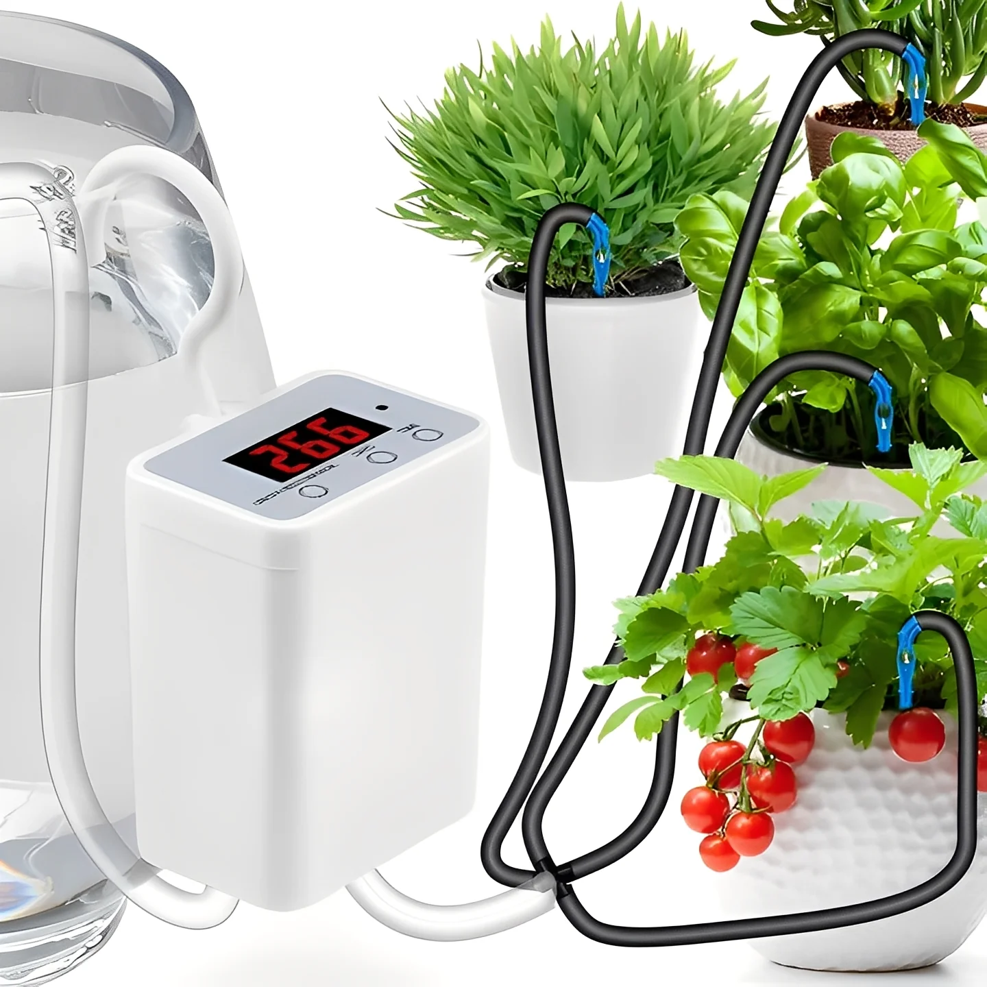 Plant Watering Pump Timer with LCD Display and USB Charging - Image 4