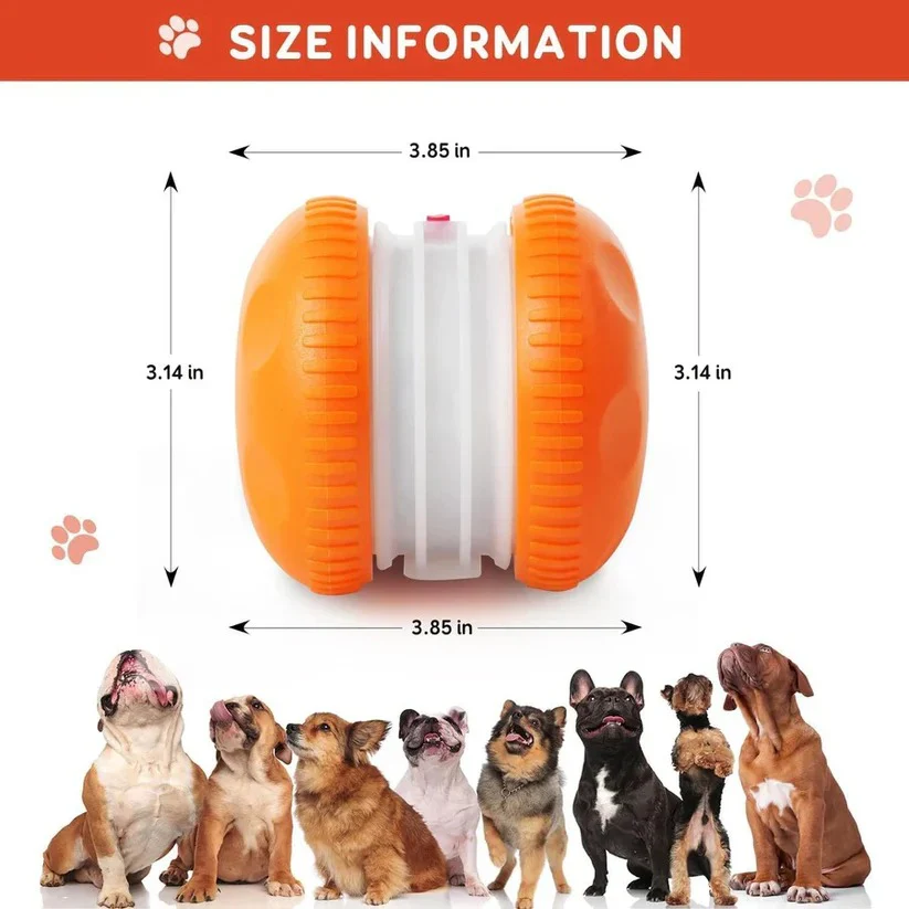 Automatic Rolling Ball Toy for Dogs with Rope, 2 Piece Set - Image 4