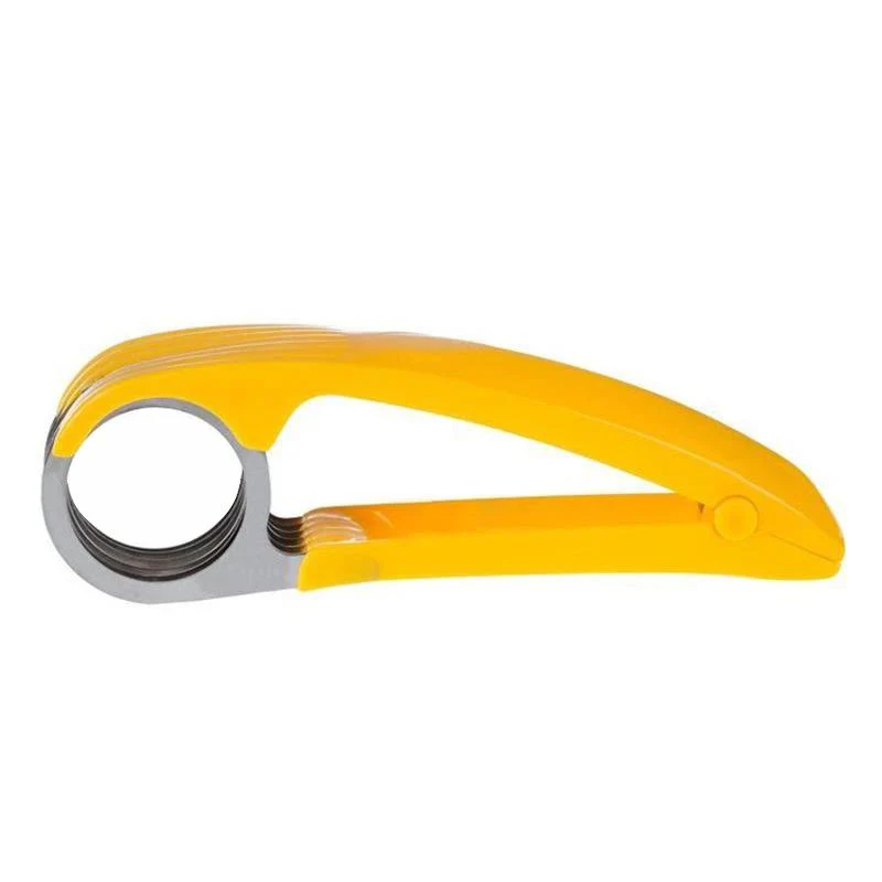 Banana Slicer with Stainless Steel Blades and Ergonomic Yellow Handles - Image 4