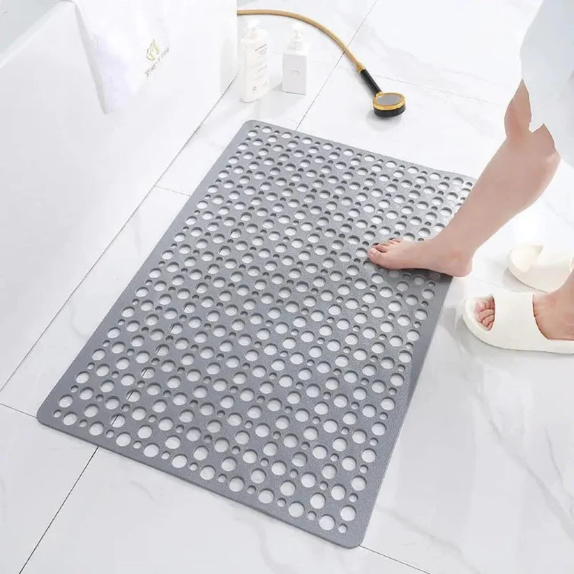 PVC Shower Mat with Suction Cup Base and Drainage Holes, 16x28 Inch - Image 10