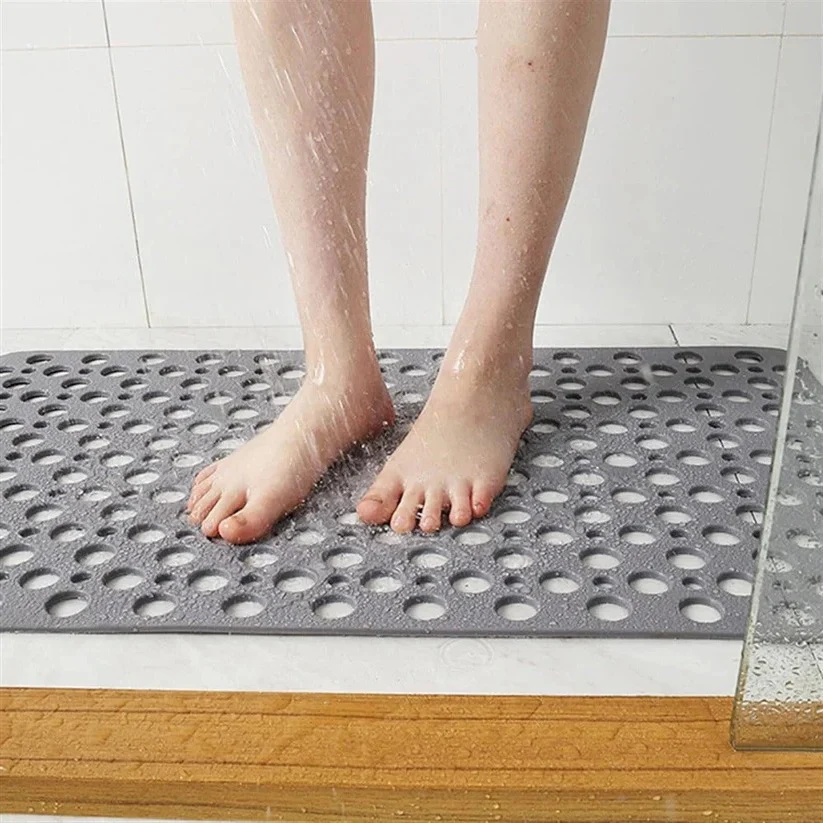 PVC Shower Mat with Suction Cup Base and Drainage Holes, 16x28 Inch - Image 11