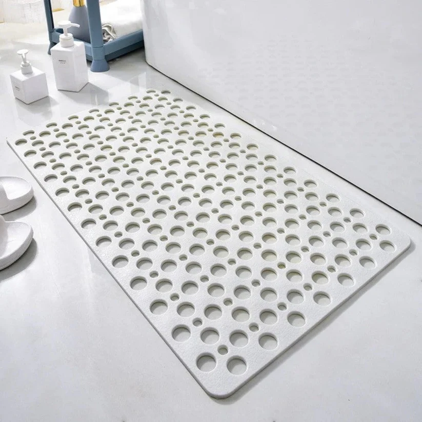 PVC Shower Mat with Suction Cup Base and Drainage Holes, 16x28 Inch - Image 3