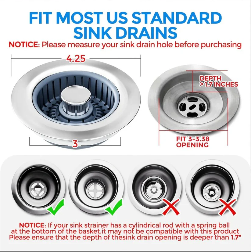 Bathroom Sink Filter with Removable Debris Catcher - Image 4