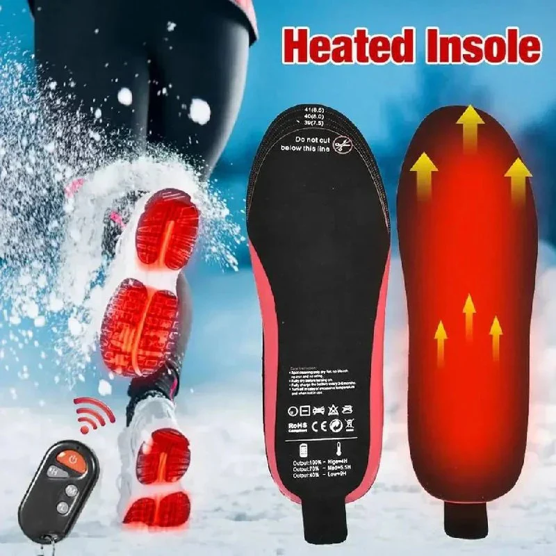 Unisex Battery Powered Heated Foot Insoles with Adjustable Heat Settings and Trim to Fit Design - Image 4