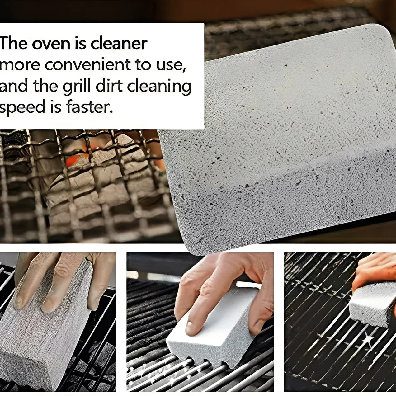 BBQ Grill Cleaning Bricks Pumice Stone Scrubber, Set of 5 - Image 3