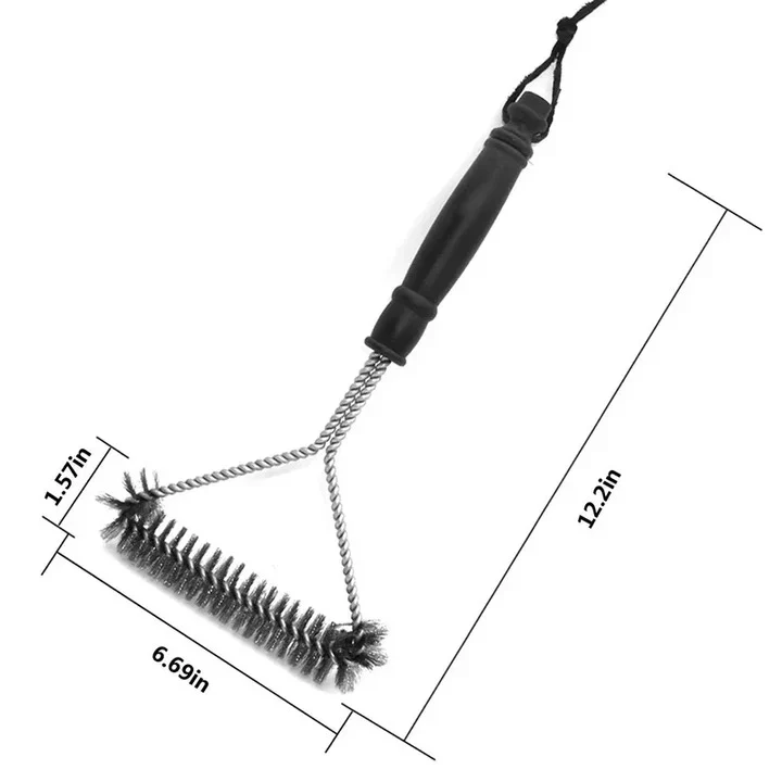 BBQ Grill Cleaning Brush with Stainless Steel Bristles - Image 2