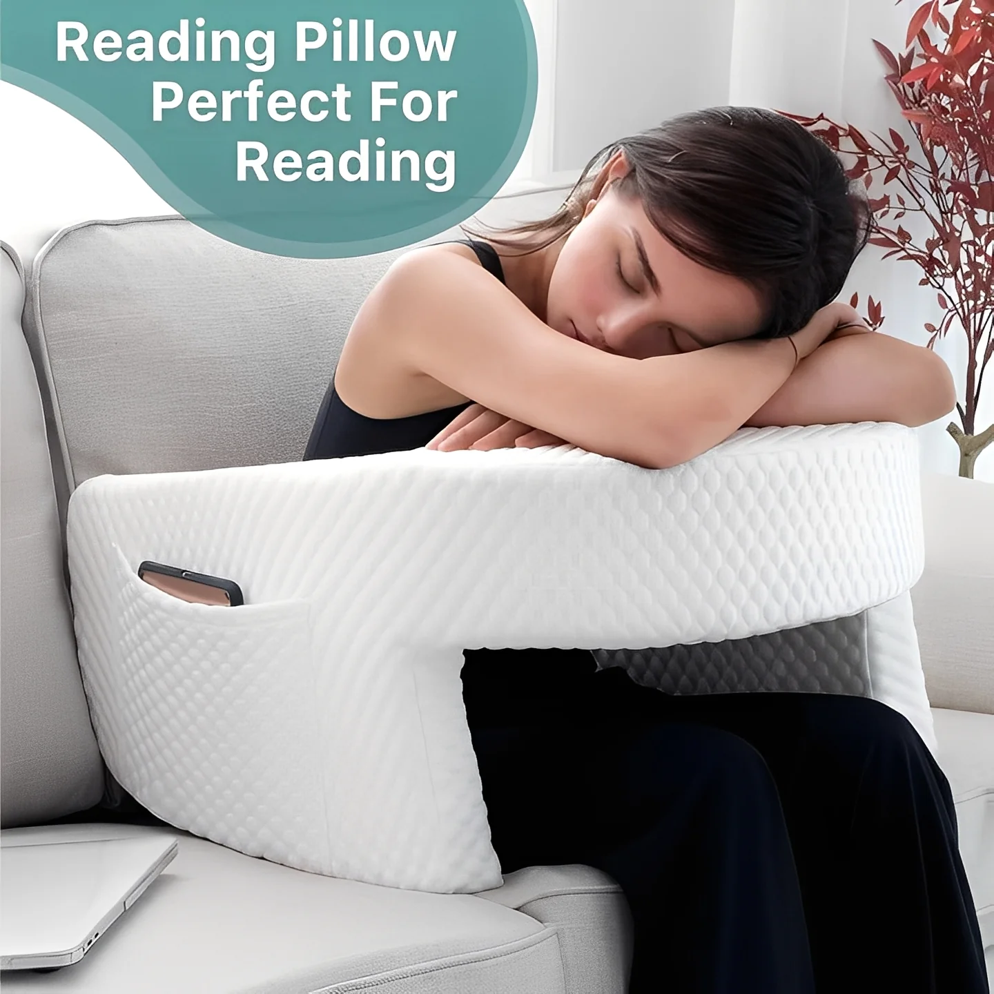 Reading Pillow with Memory Foam and Washable Cover - Image 7
