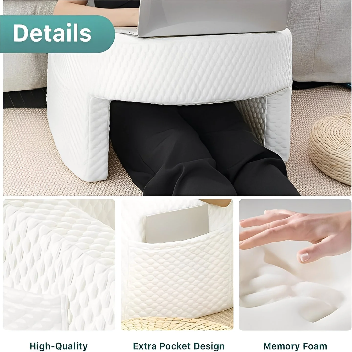 Reading Pillow with Memory Foam and Washable Cover - Image 8