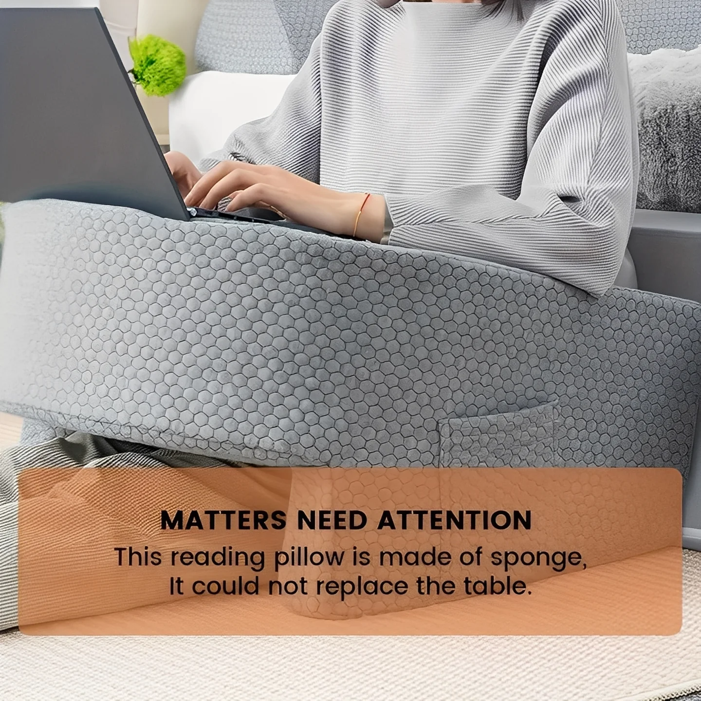 Reading Pillow with Memory Foam and Washable Cover - Image 9
