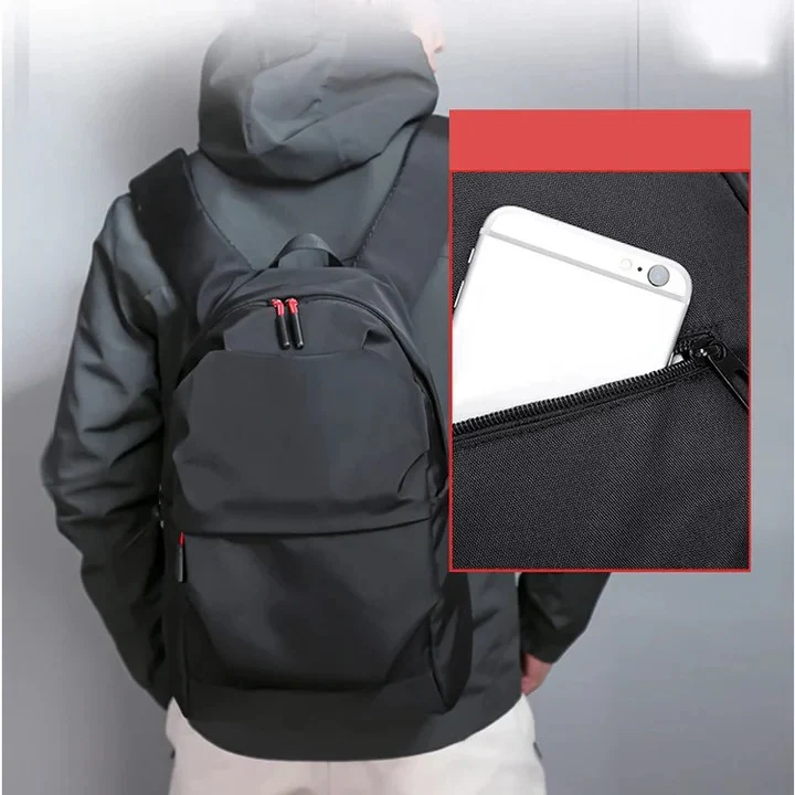 Black Backpack with Multiple Storage Pockets - Image 5
