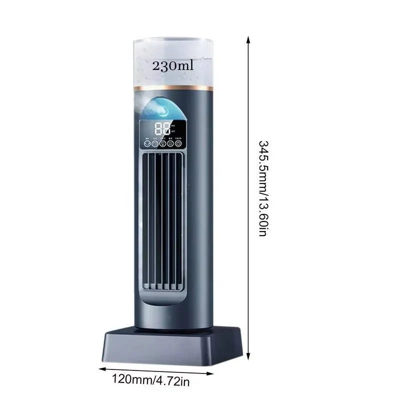 Bladeless Portable Air Cooler Tower Fan with Water Tank and Smart Remote, 6 Speed Settings - Image 5