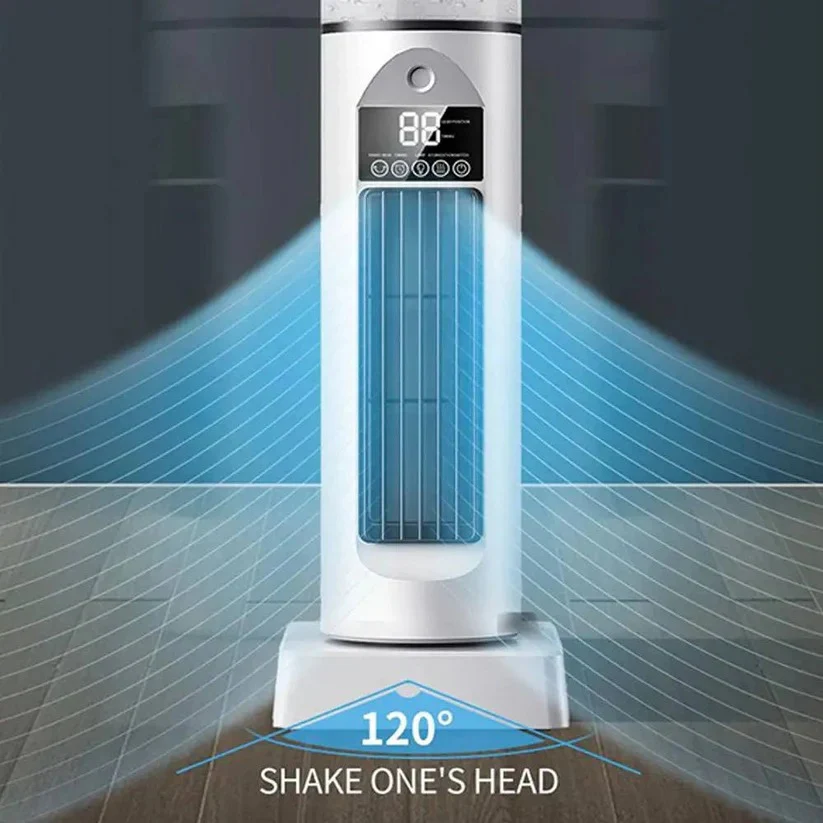Bladeless Portable Air Cooler Tower Fan with Water Tank and Smart Remote, 6 Speed Settings - Image 8