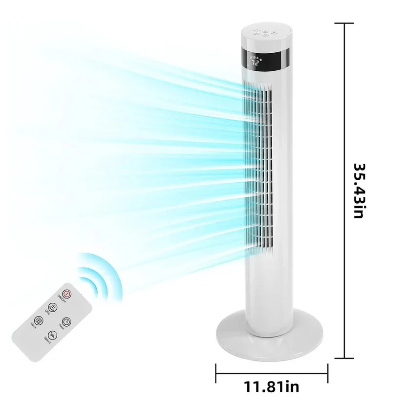 Bladeless Standing Air Cooler with Low Noise Operation and 3 Speed Modes for Indoor Use - Image 7