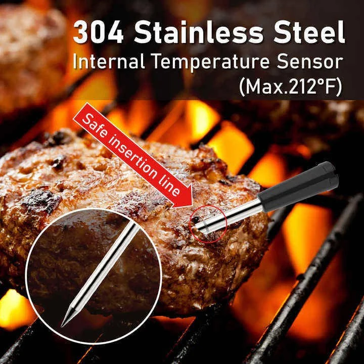 Bluetooth 5.2 Wireless Meat Thermometer with App Control for BBQ and Grill - Image 3