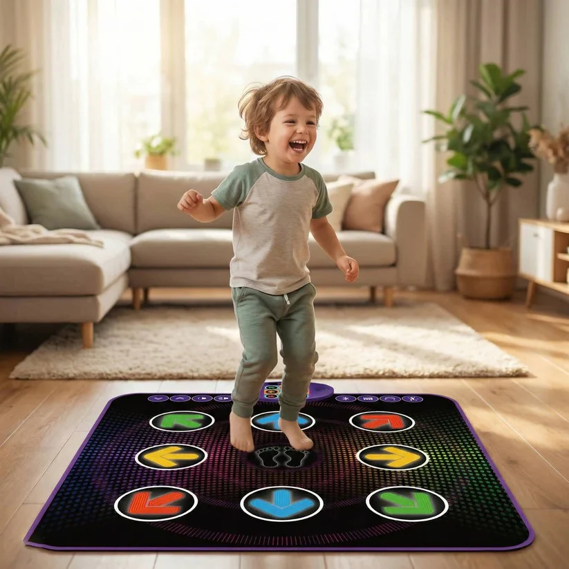 Bluetooth Dance Mat with Light Up Electronic Music Game Pad for Kids - Image 3