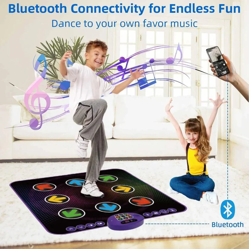 Bluetooth Dance Mat with Light Up Electronic Music Game Pad for Kids - Image 5
