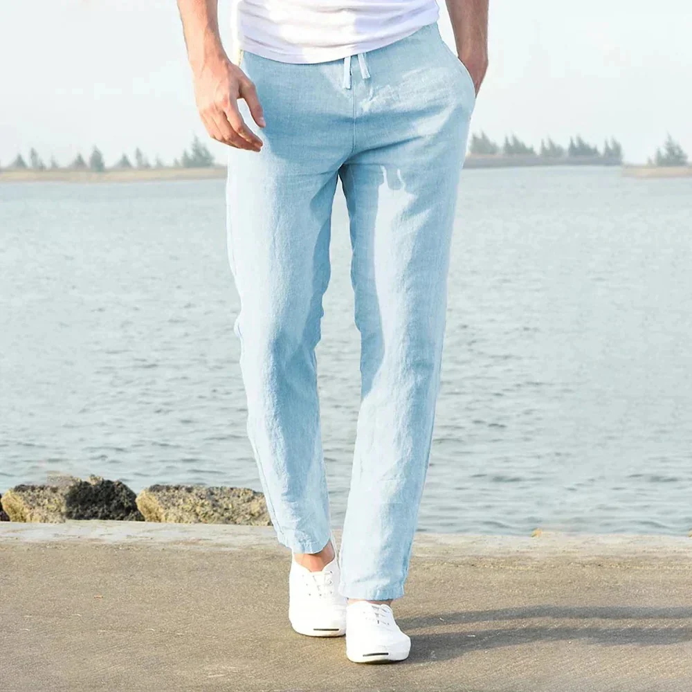 Men’s Linen Casual Pants for Spring and Summer - Image 2