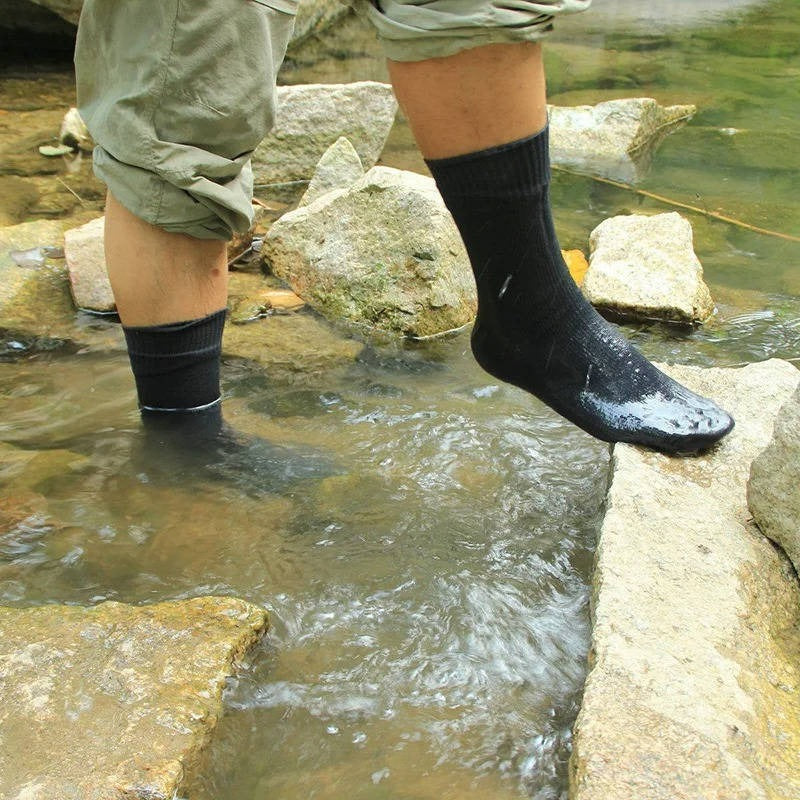 Unisex Breathable Waterproof Crew Socks for Hiking and Outdoor Wading - Image 8