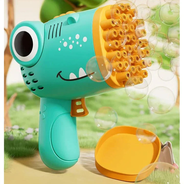 Battery Operated Dinosaur Bubble Blowing Toy for Kids - Image 3