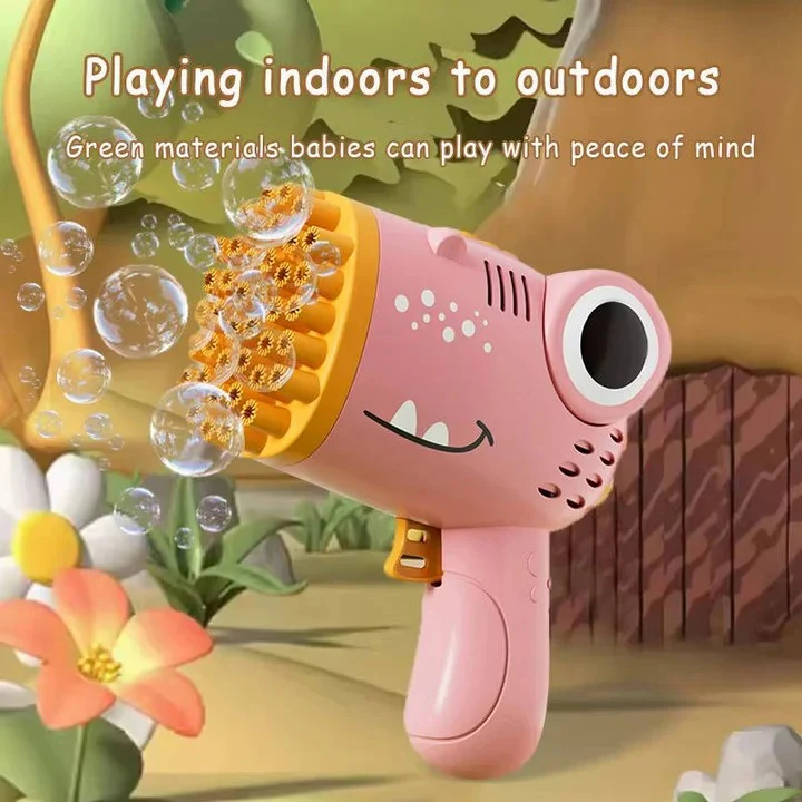 Battery Operated Dinosaur Bubble Blowing Toy for Kids - Image 5