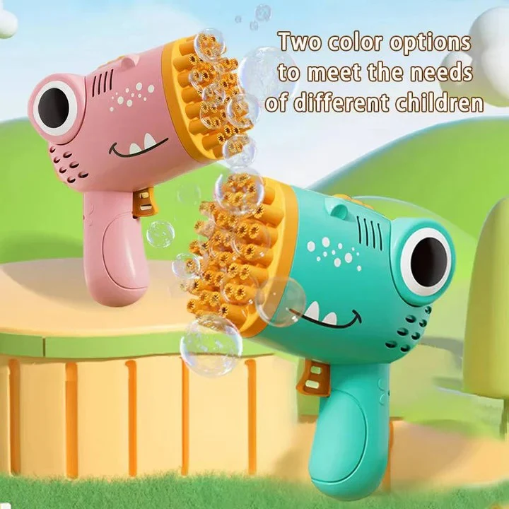 Battery Operated Dinosaur Bubble Blowing Toy for Kids - Image 6