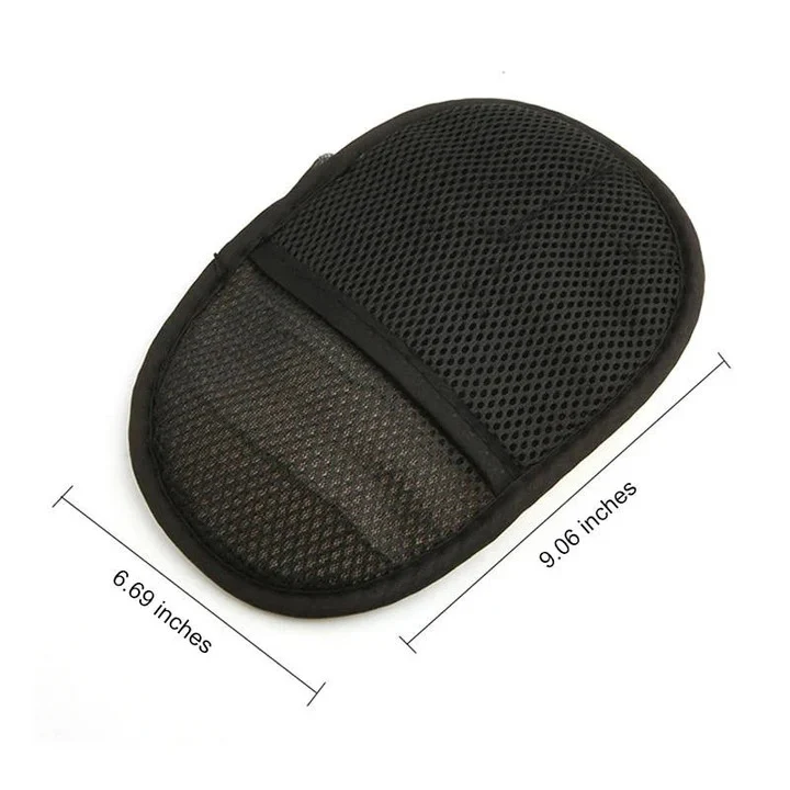 Microfiber Car Cleaning Towel with Dual Sided Wool and Mesh - Image 8
