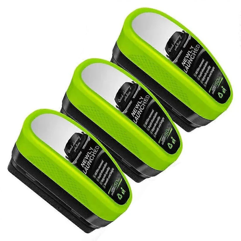Car Window Glass Cleaning Brush with Oil Film Coating, Set of 3