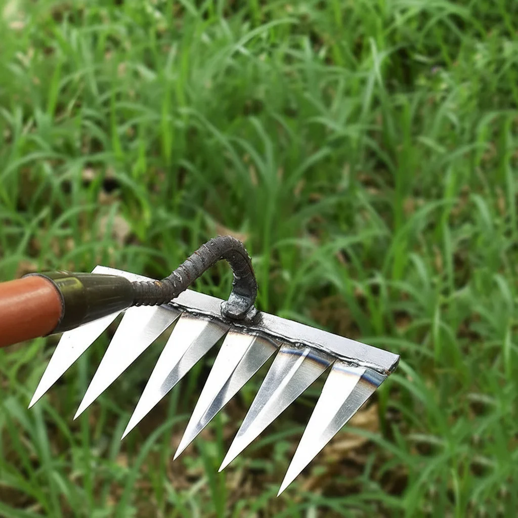 Carbon Steel Garden Weeding Rake, Hand Tool - Image 2