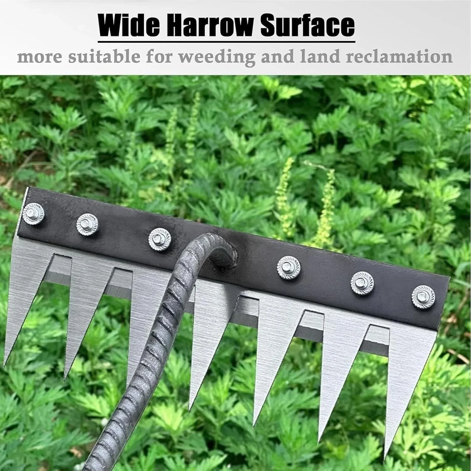 Carbon Steel Garden Weeding Rake, Hand Tool - Image 8