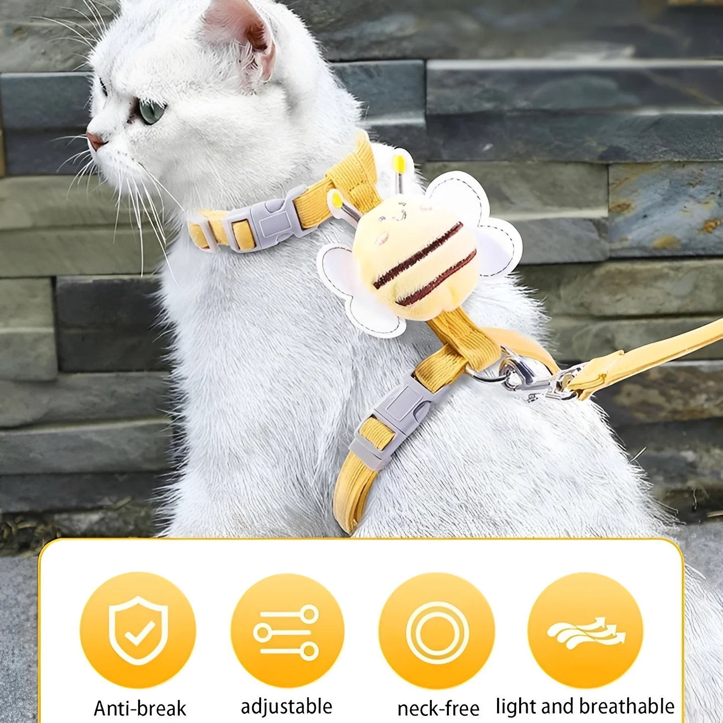 Cat Harness and Collar with Adjustable Straps - Image 5
