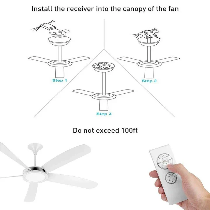 Ceiling Fan and Light with Remote Controller - Image 7