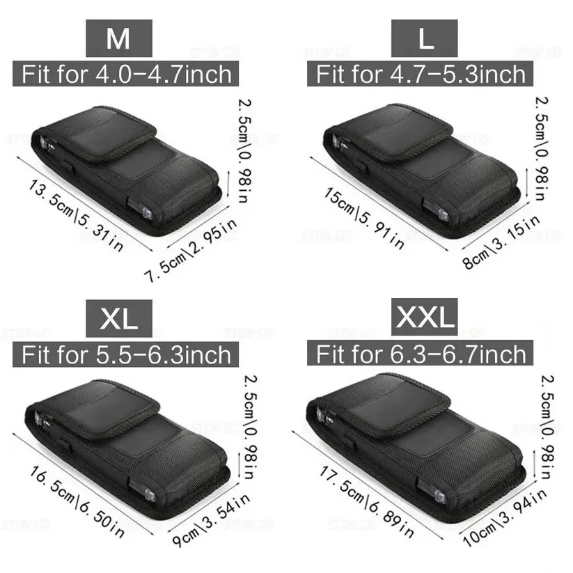 Cell Phone Belt Clip Case with Pouch and Flap Closure - Image 5