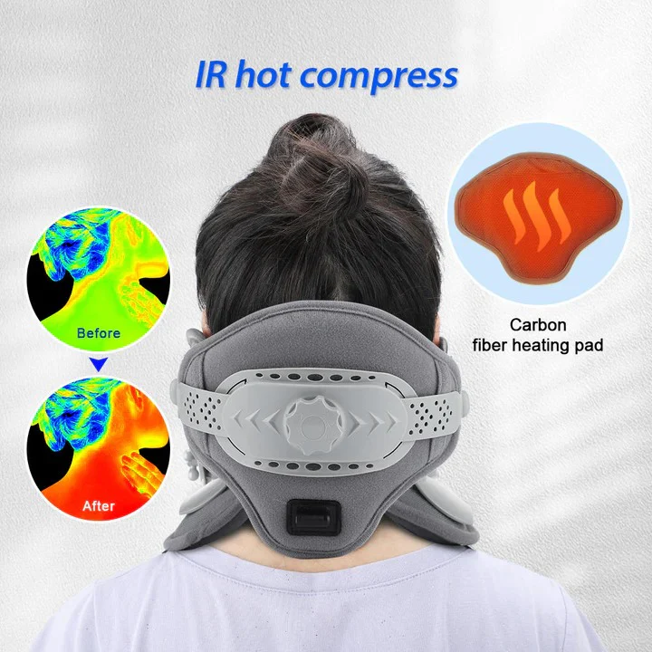 Cervical Neck Traction Device with Adjustable Height and Heat Settings - Image 10