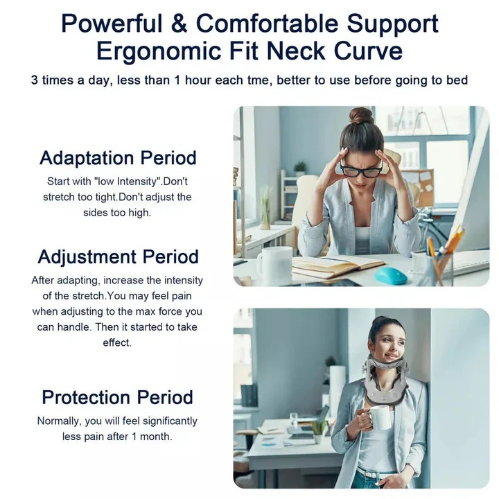 Cervical Neck Traction Device with Adjustable Height and Heat Settings - Image 11