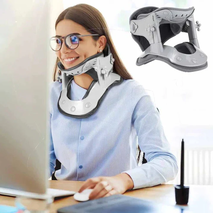 Cervical Neck Traction Device with Adjustable Height and Heat Settings - Image 7