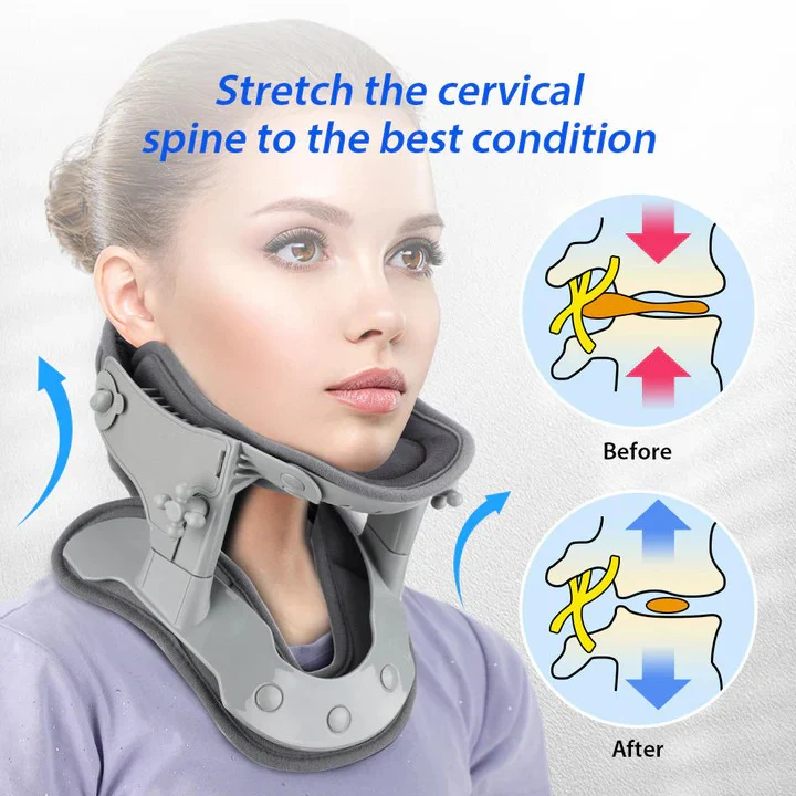 Cervical Neck Traction Device with Adjustable Height and Heat Settings - Image 8