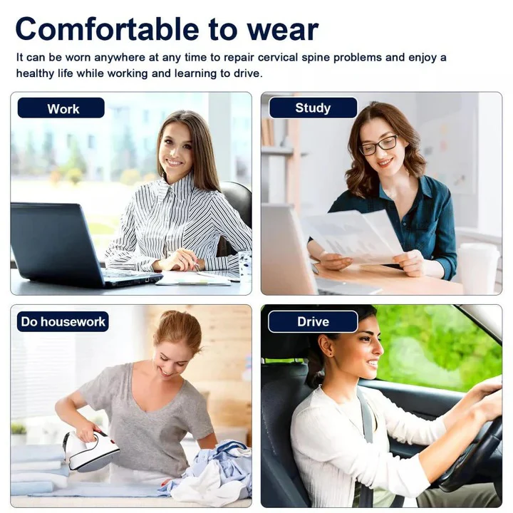Cervical Neck Traction Device with Adjustable Height and Heat Settings - Image 9