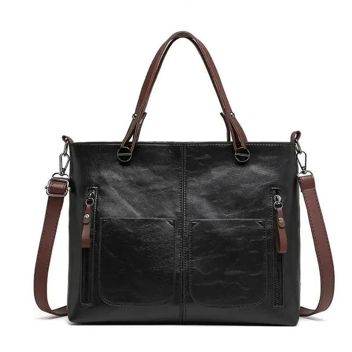 Classic Leather Handbag with Minimalist Design - Image 2