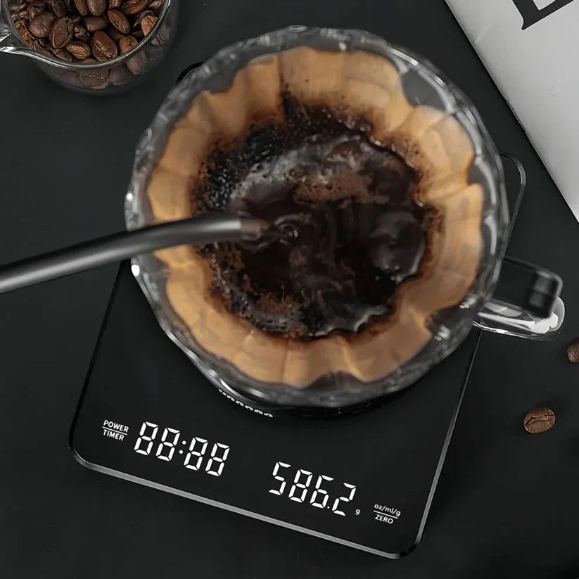 Coffee Scale with Timer and Drip Mat, 3kg Capacity with Built In Timer - Image 2