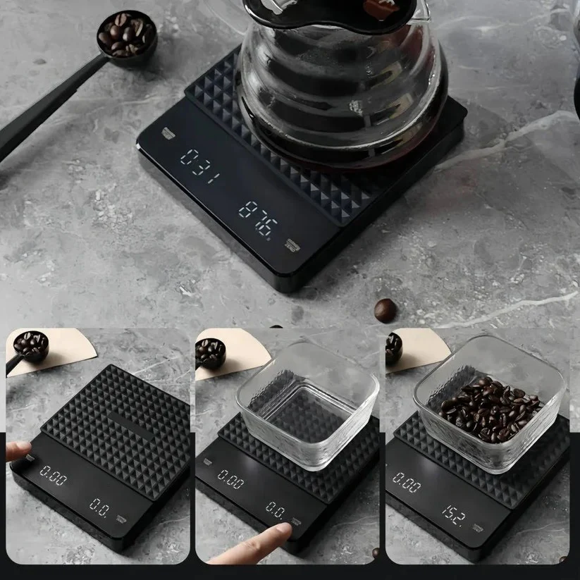 Coffee Scale with Timer and Drip Mat, 3kg Capacity with Built In Timer - Image 6