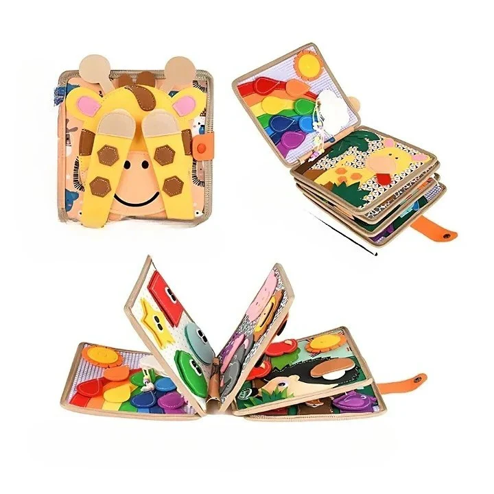 Kid's Portable Activity Book with Textures and Fasteners - Image 2
